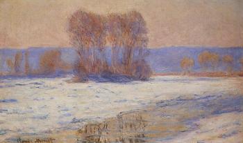 尅勞德 莫奈 The Seine at Bennecourt in Winter
